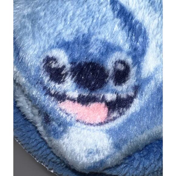 Disney Stitch One‑Piece Pajama Hooded Fleece Soft Jumpsuit Blue Adult Size S NWT - Picture 8 of 9